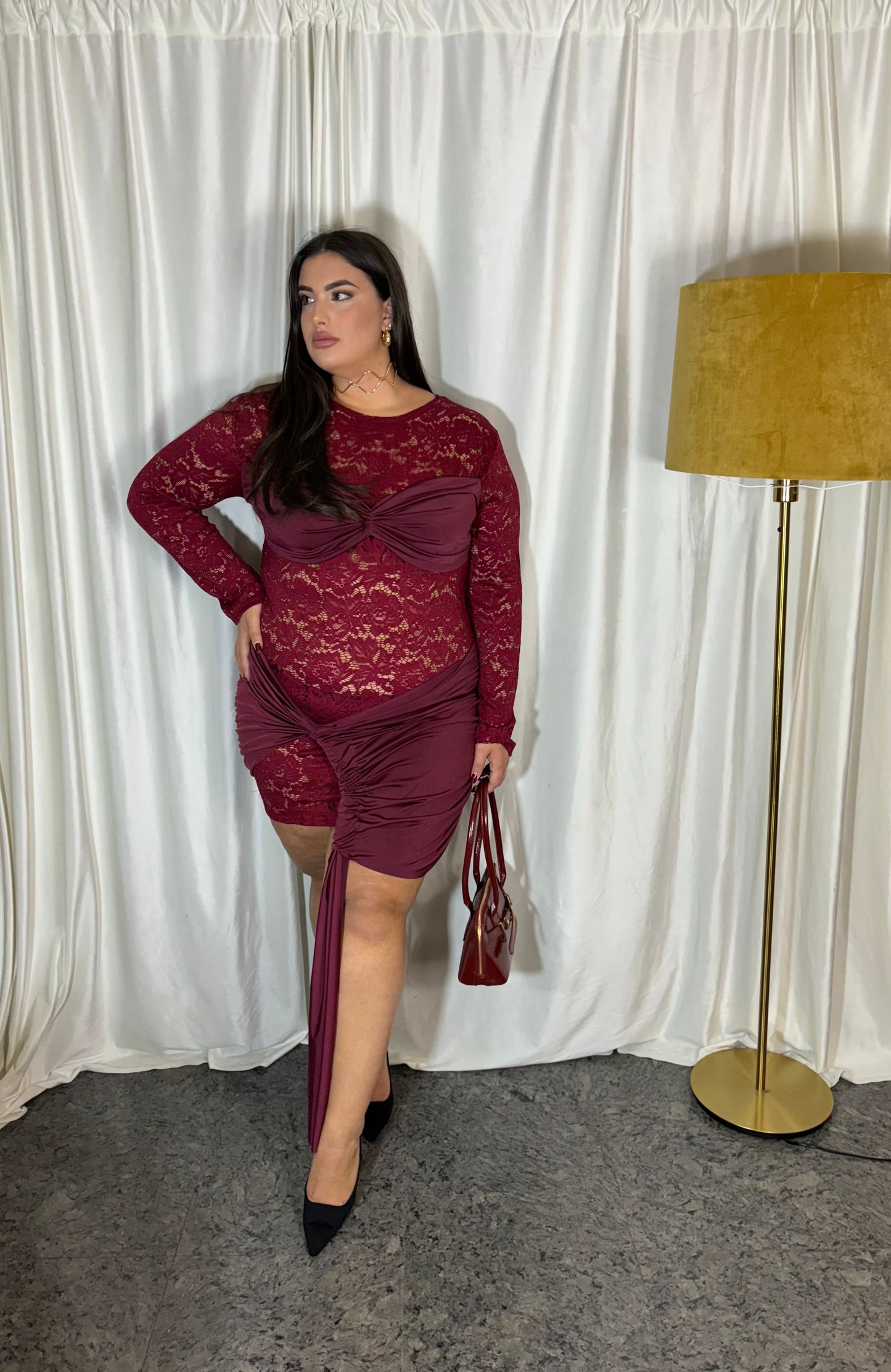 Dress dea in pizzo bordo