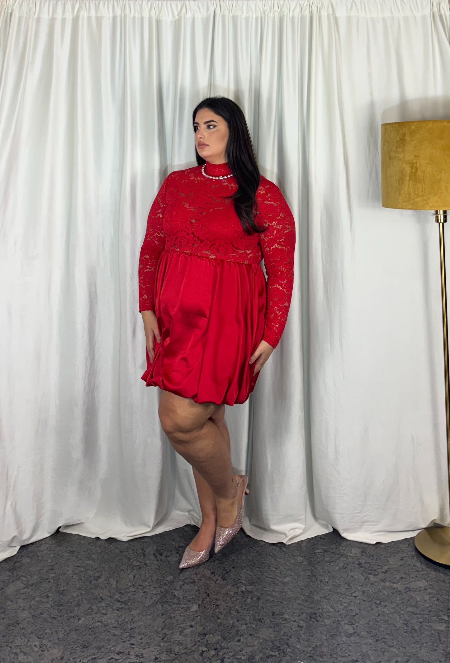 Dress aurora Rosso