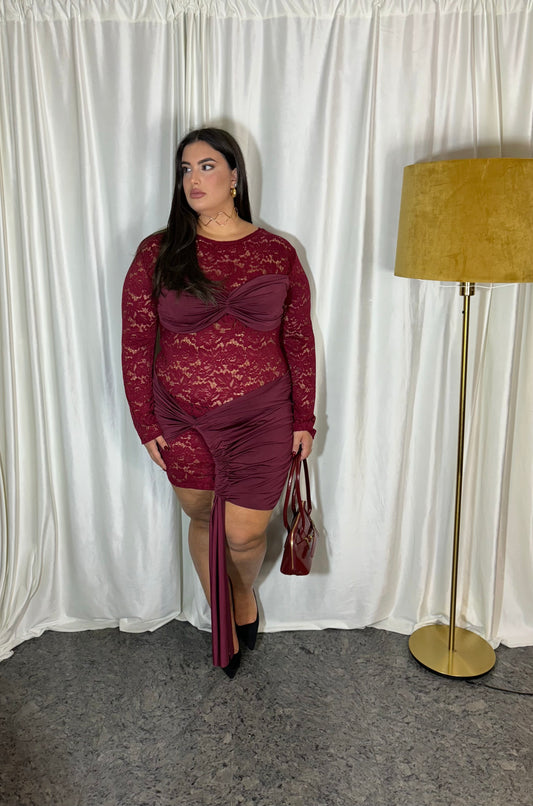 Dress dea in pizzo bordo