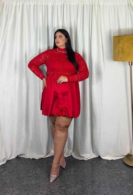 Dress aurora Rosso